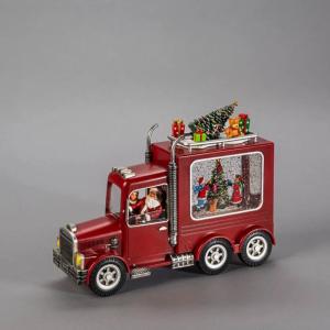 Water Lantern Santa's Truck Battery LED IP20 Red Konstsmide