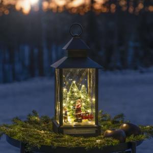 Small Lantern Santa Claus 31 LED 3xC, Konstsmide