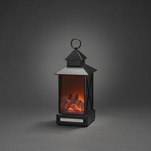 Small Lantern Fireplace 4 LED 3xC, Konstsmide