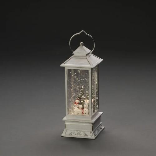 Vandfyldt Lanterne Snemand LED IP20 Hvid Konstsmide