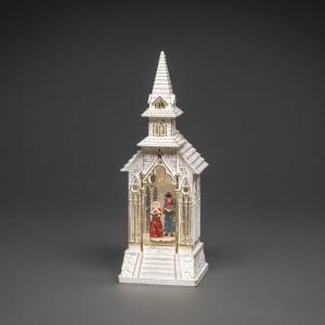 Vandfyldt Lanterne Kirke 1 LED IP20 Hvid Konstsmide