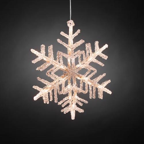 Snefnug 30cm 36 Varmhvide LED IP20 Klar Konstsmide