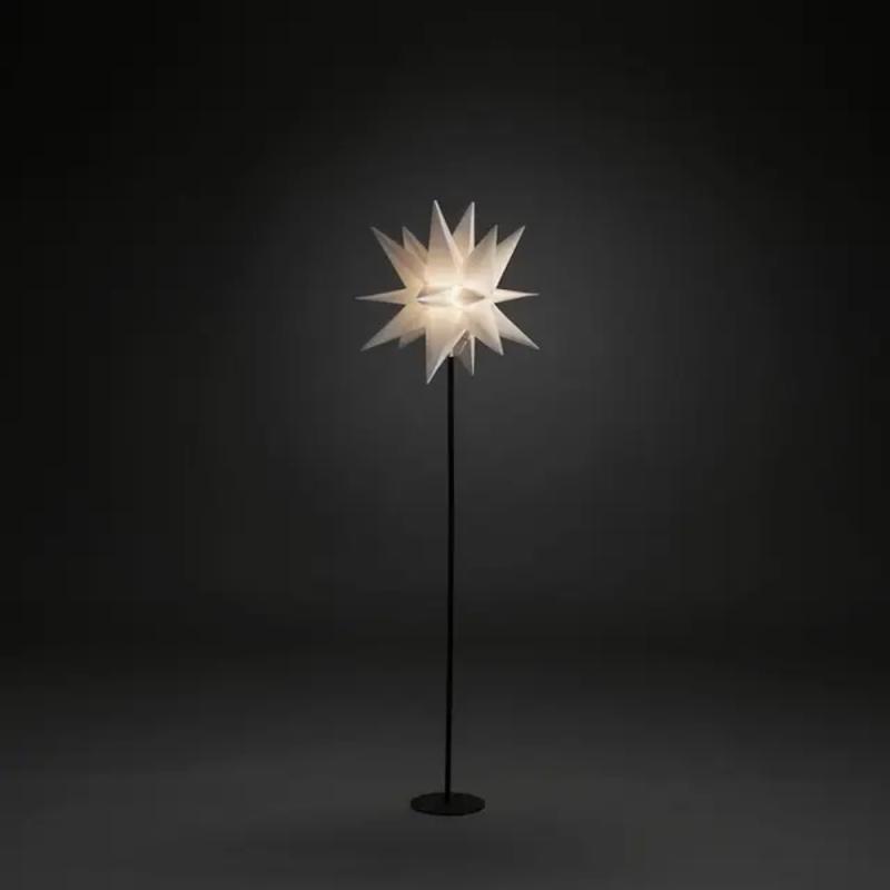 3D Plaststjerne Stående Varm Hvid LED G4 120cm IP44 Hvid Konstsmide