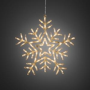 Snowflake Akryl 58cm Hvid LED, Konstsmide