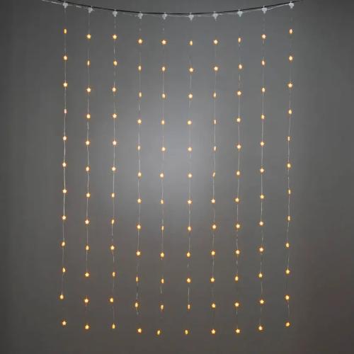 Gardinkæde 120 Ravfarvede LED 135x180cm IP20 Hvid Konstsmide