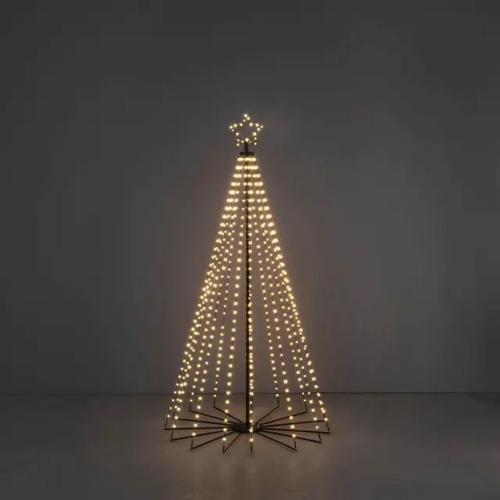 Metaljuletræ 515 Ravfarvet LED 1,8m IP44 Sort Konstsmide