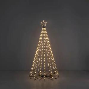 Metaljuletræ 515 Ravfarvet LED 1,8m IP44 Sort Konstsmide