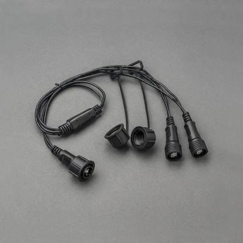 Afgreningsstik 1-2 31V IP44 Sort Konstsmide