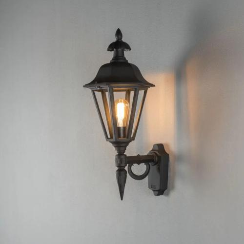 Pallas Wall Light Up E27 230-240V IP23 60.5cm Black Konstsmide