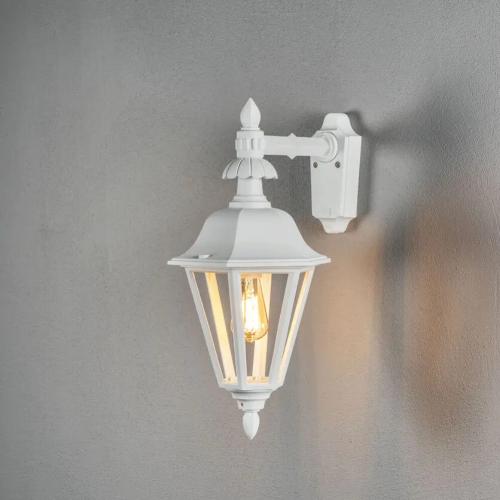 Pallas Wall Light Down E27 230-240V IP23 White Konstsmide