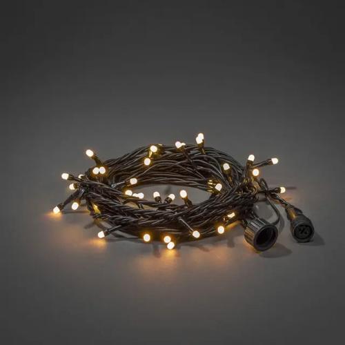 Lyskæder 50 Ravfarvede Matte LED-Lys 31V IP44 Sort Konstsmide