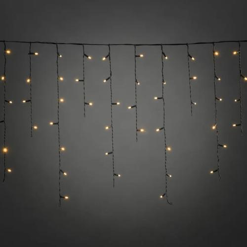 Startsæt Istap 100 Ravfarvede LED IP67 Sort Konstsmide