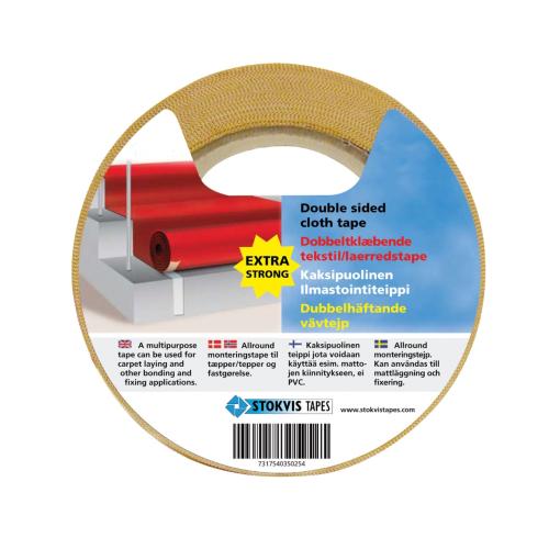 Vävtejp Dubbelhäft Stark 50mmx25mm, Stokvis