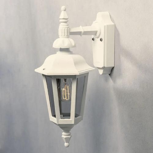 Pallas Wall Light Down E27 230-240V IP23 42cm White Konstsmide