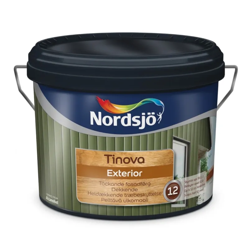 Fasadfärg TINOVA Exterior Svart 10L, Nordsjö