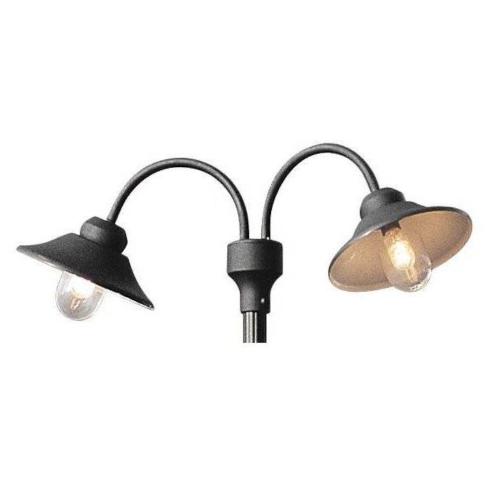 Vega 2-Arm Post Light Excluding Post E27 230-240V IP23 Black Konstsmide