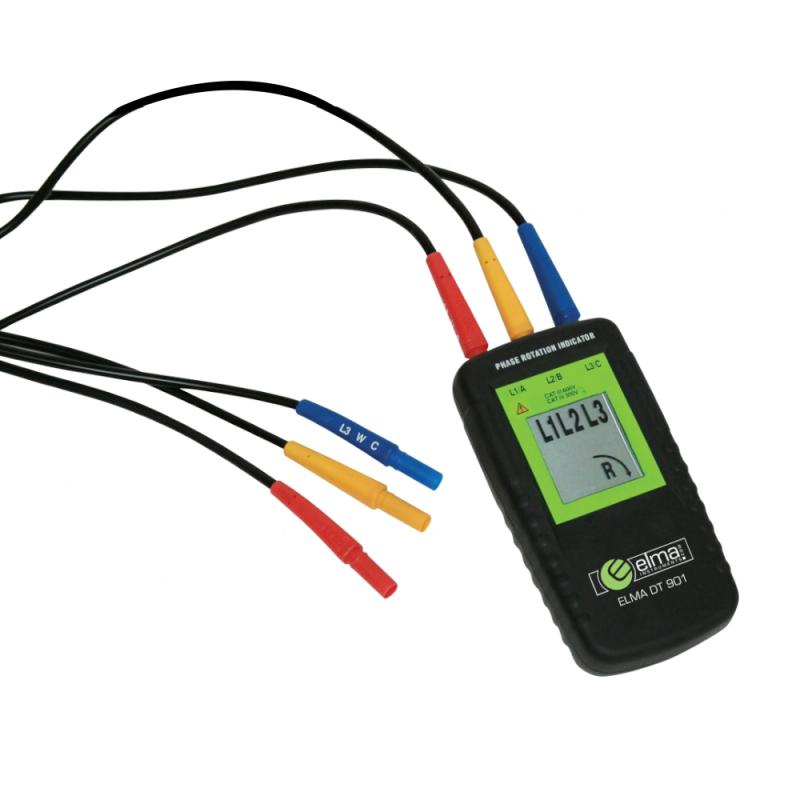 Fasföljdsvisare DT901 CAT IV Med LCD-Display 40-690VAC Elma