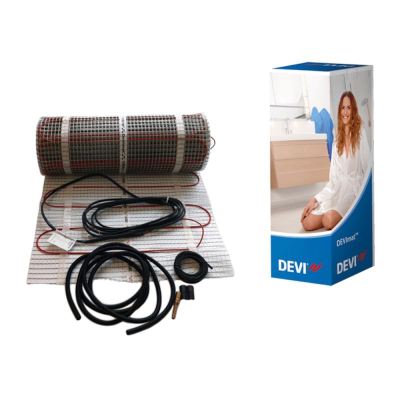 Varmekabelmåtte 0,5x2m 100W 230V Uden Termostat Devi
