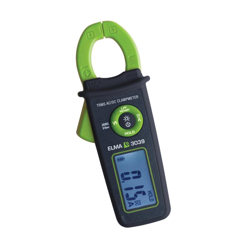 Digital Mini Clamp Amperemeter True RMS AC/DC 3039 0-300A Elma