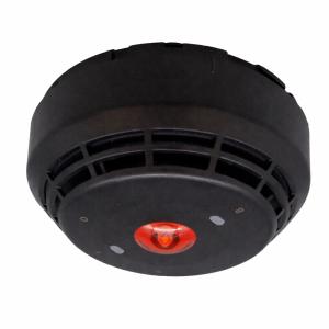 Combination Smoke/Heat Detector Siren With Red Flash Light 17-29VDC IP21C Black Kidde Commercial