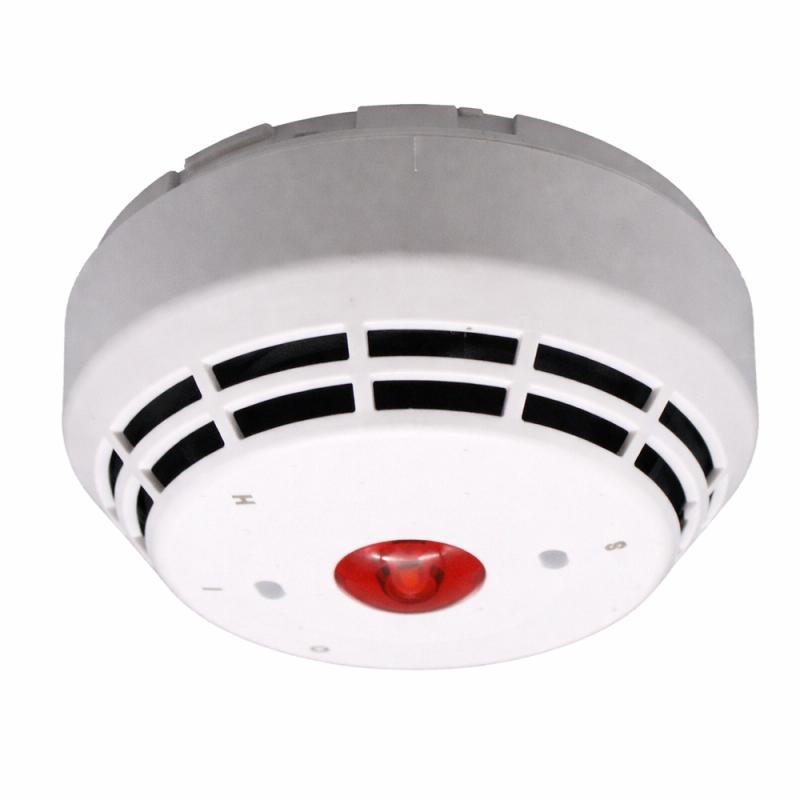 Kombide Rök/Värmedetektor Siren Med Rött Blixtljus 17-29VDC IP21C Vit Kidde Commercial