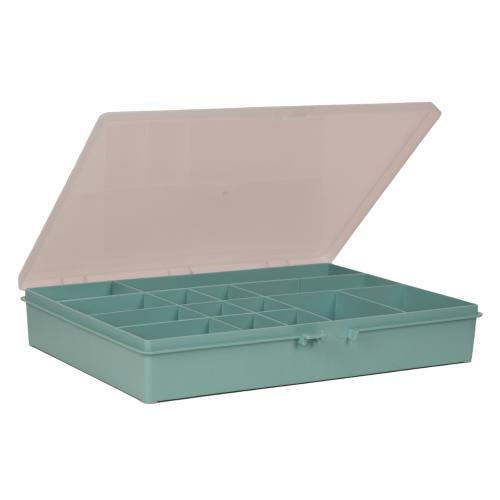 Assortment Box, 14-Compartment, Turquoise, Raaco
