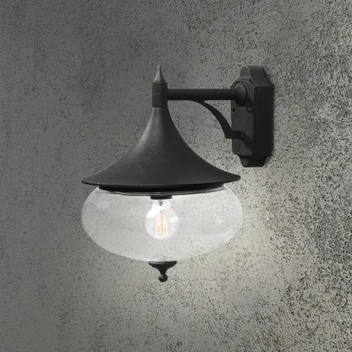 Libra Wall Light E27 230-240V IP23 Black Konstsmide