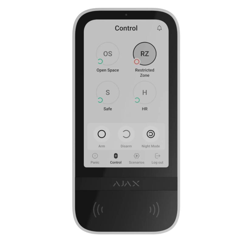 Ajax Tastatur Touchscreen Hvid