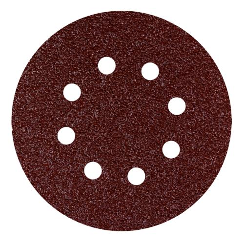 Slibeskive Med Velcro 8-Huls Kornstørrelse-Sort 115mm 5stkx10pakke​ Germaflex