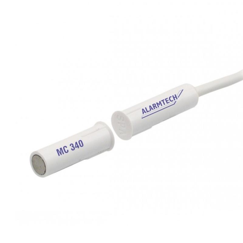 Alarmtech Magnetkontakt Infälld MC340 2m IP67 Vit