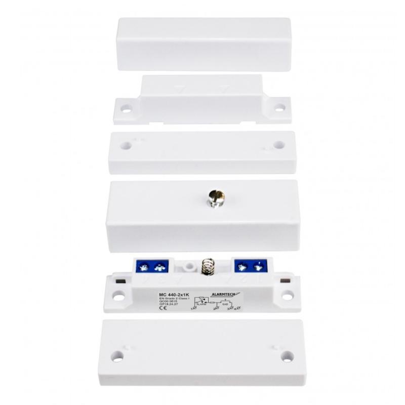 Alarmtech Magnetkontakt 2x4,7K Hvid