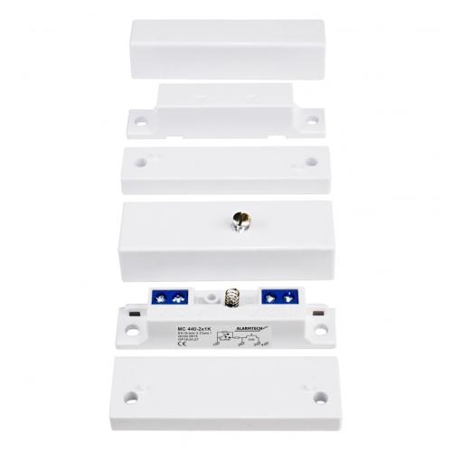 Alarmtech Magnetkontakt 2x4,7K Vit