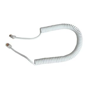 Alarmtech Spiral Kabel Med 2 RJ45 50cm Hvid