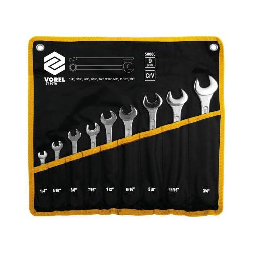 U-Ringnøglesæt 9-Delt Tommer Vorel