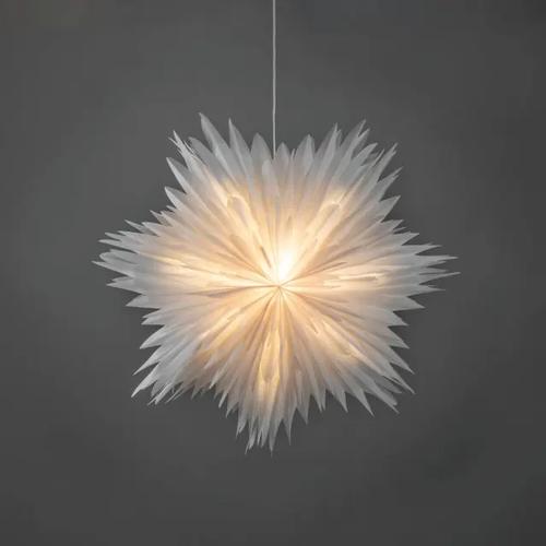 Papirstjerne Inklusive Ledningsholder E14 60cm IP20 Hvid Konstsmide