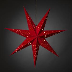 Paper Star Velvet 78cm Red, Konstsmide