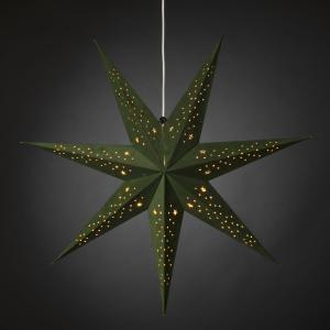 Paper Star Hanging 78cm Green, Konstsmide