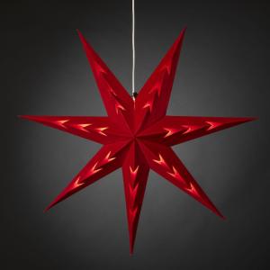 Paper Star Hanging 78cm Red Velvet, Konstsmide