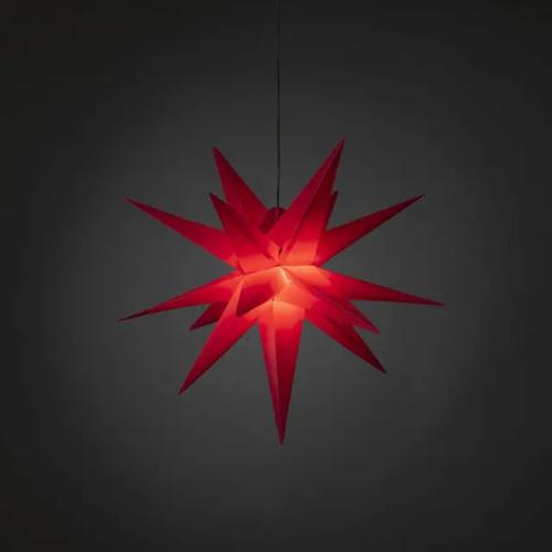 3D Plastikstjerne Med Ledningsstativ G4 60cm IP44 Rød Konstsmide
