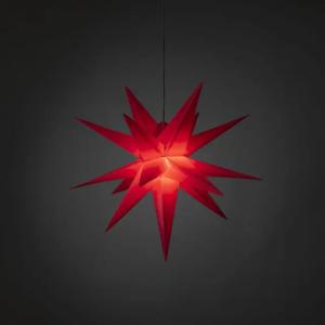 3-D Plaststjärna Med Sladdställ G4 60cm IP44 Röd Konstsmide