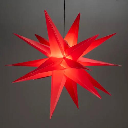 3D Stjärna Utomhus Varmvit LED 100cm G4 IP44 Röd Konstsmide