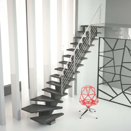 Spartrappa Byggera Gomera Design 2 Högervriden Exkl. Räcke