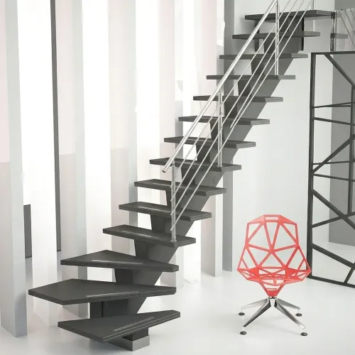 Spartrappa Byggera Gomera Design 1Högervriden Exkl. Räcke