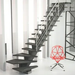 Spartrappa Byggera Gomera Design 1Högervriden Exkl. Räcke