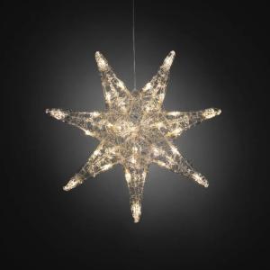 Stjerne Akryl 32 Varm Hvid LED IP20 Klar Konstsmide