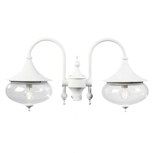 Libra 2-Arm Lantern Without Post E27 230-240V IP23 White Konstsmide