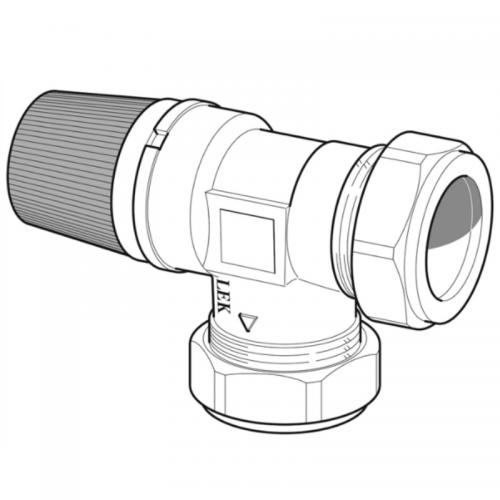 Säkerhetsventil 22mm 2,5 Bar Nibe