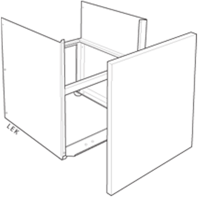 Underskåp, till EVC 240, Höjd 375
