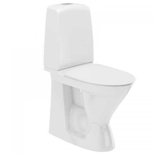 Ifö Spira 6261 WC-stol, förhöjd med mjuksits, enkelspolning