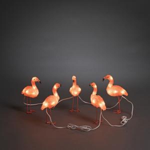 Flamingoer Akryl 5 Stk. 40 Amber LED 24V/IP44, Konstsmide